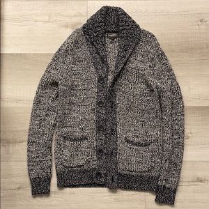 Navy Express cardigan sweater (small)